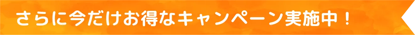 さらに今だけお得なキャンペーン実施中！